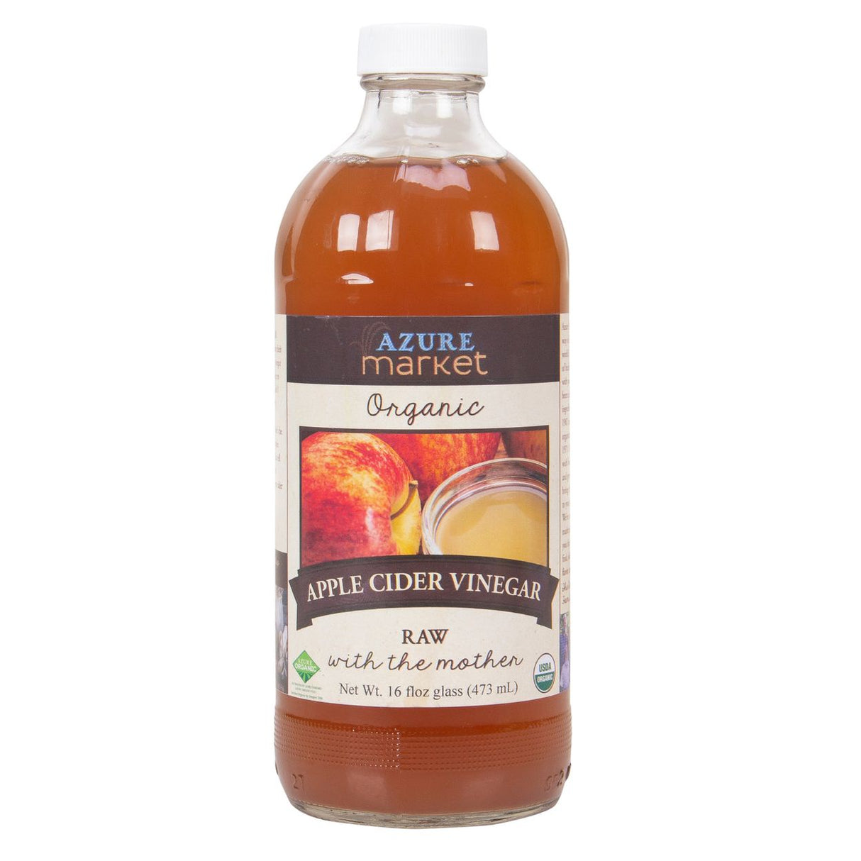 Azure Market Organics Vinegar, Raw Apple Cider, Organic-16floz