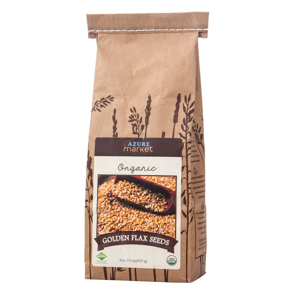 Azure Market Organics Flax Seeds, Golden, Organic-33oz