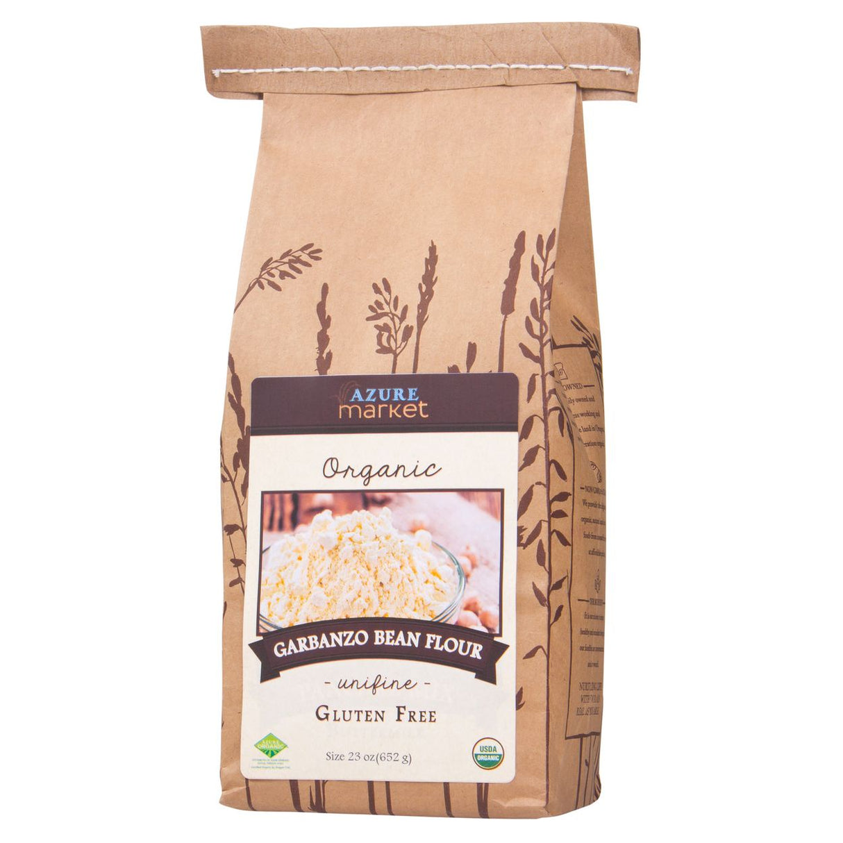 Azure Market Organics Garbanzo Bean Flour (Unifine), GF, Organic-23oz