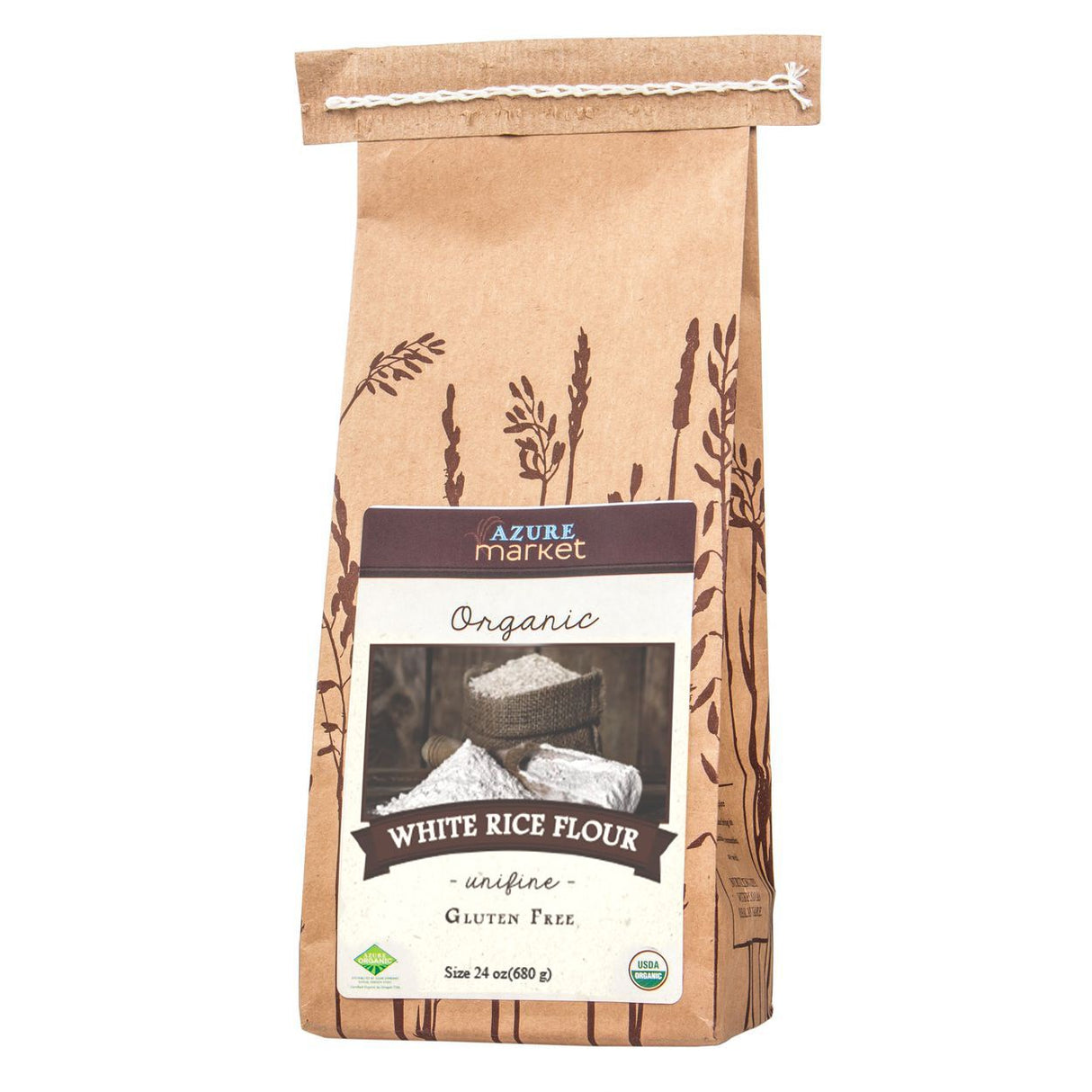 Azure Market Organics Rice Flour, White, (Unifine), GF, Organic-24oz
