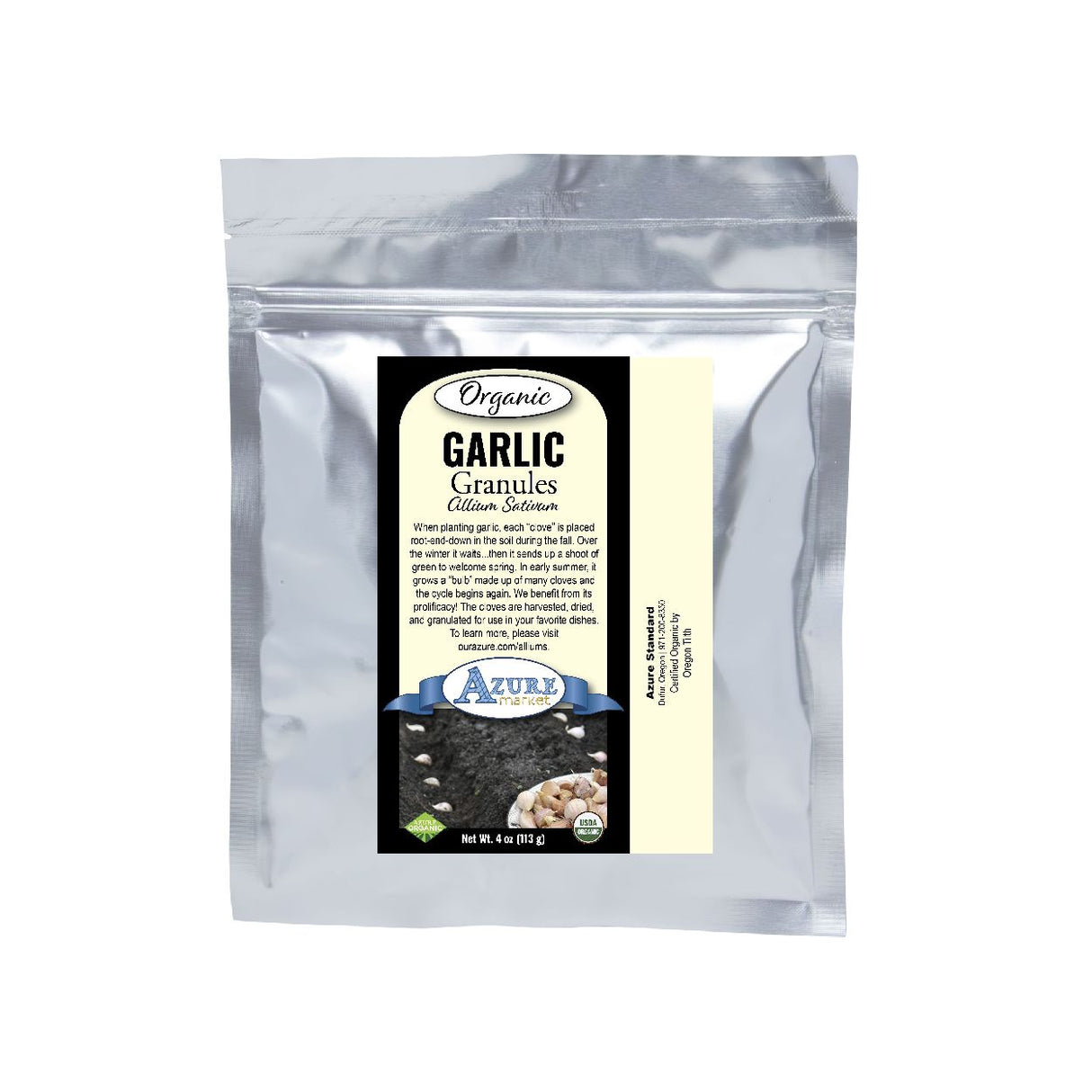 Azure Market Organics Garlic Granules, Organic- 4oz