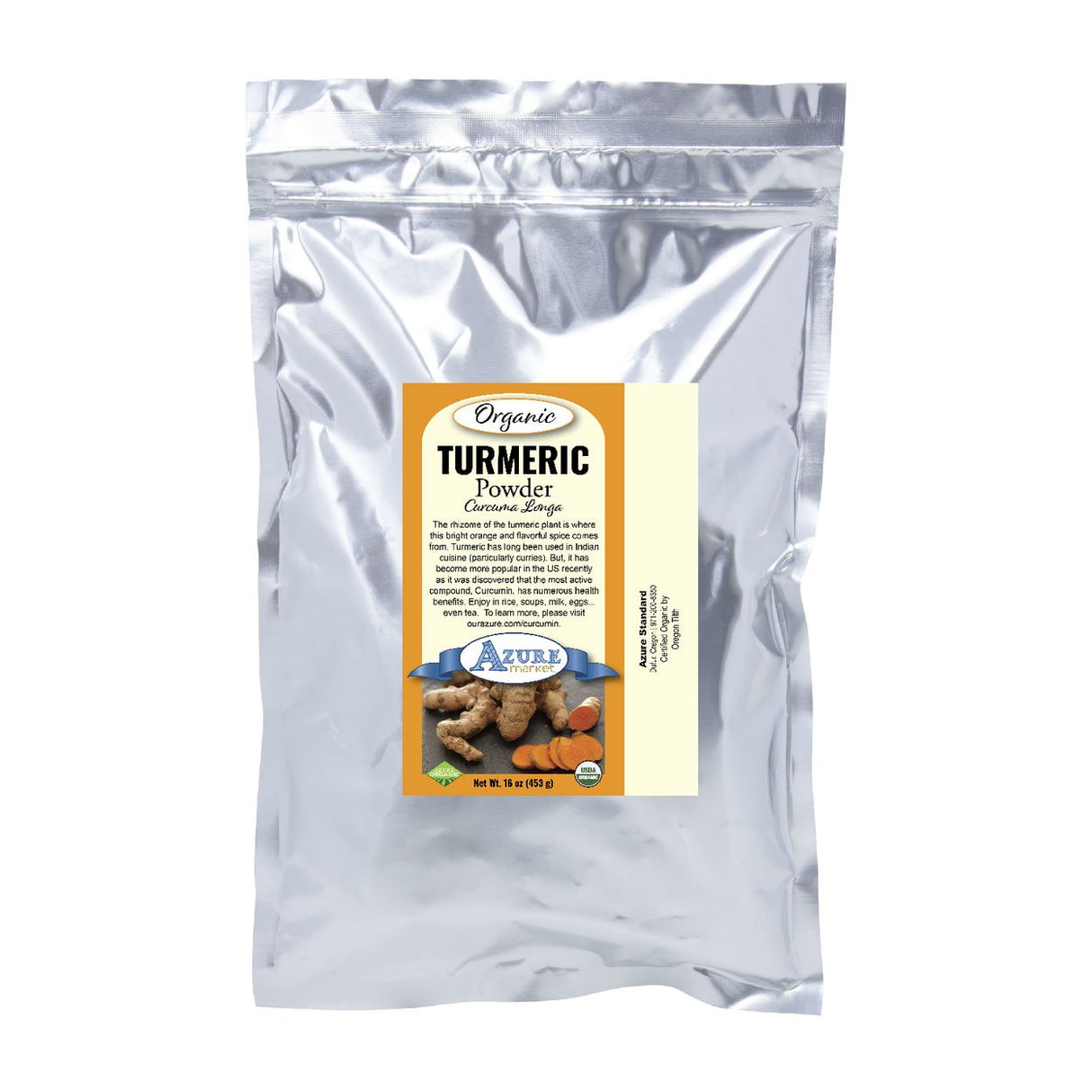 Azure Market Organics Turmeric Powder, Organic- 1lb