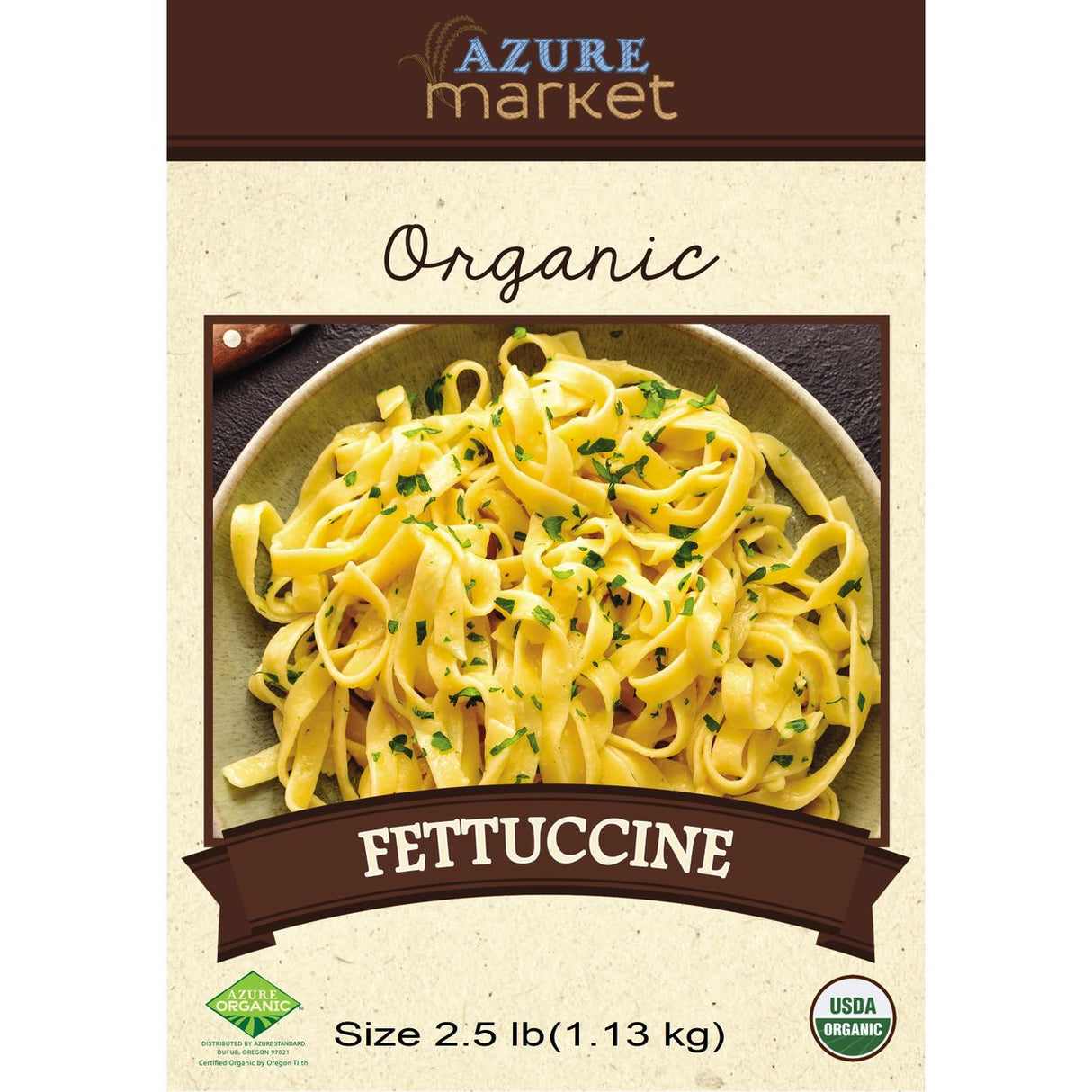 Azure Market Organic Semolina Fettuccine -Wheat Pasta, 2.5 lb