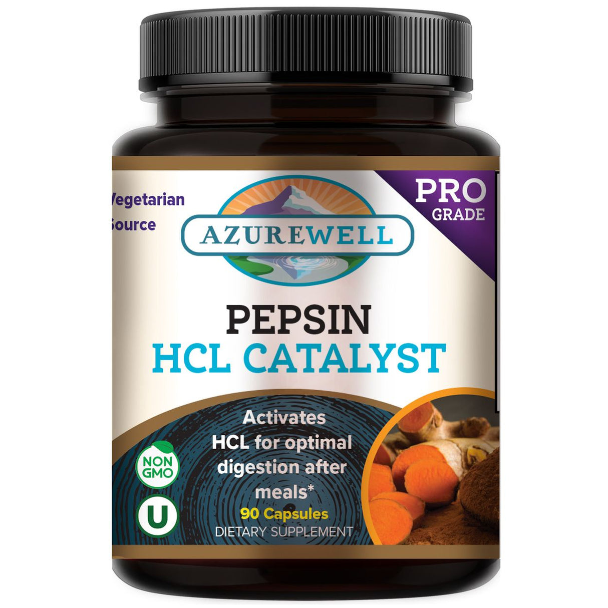 AzureWell Pepsin (HCL Catalyst, 90 Caps)