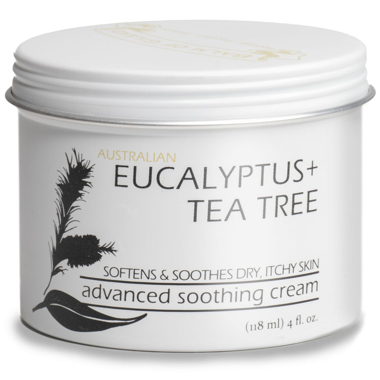 Balm of Gilead Cream, Eucalyptus & Tea Tree, Soothing Itch-Relief, Grass-Fed Tallow, Paleo-4oz