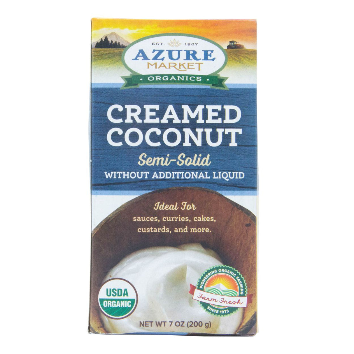 Azure Market Organics Creamed Coconut, Organic-7oz