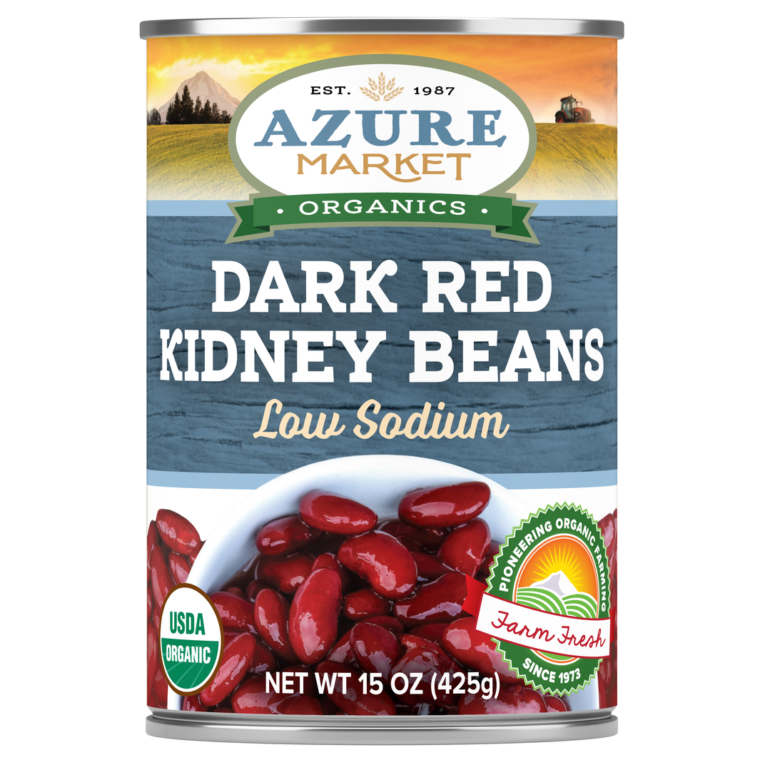 Azure Market Organics Dark Red Kidney Beans, Low Sodium, Organic-15.5oz