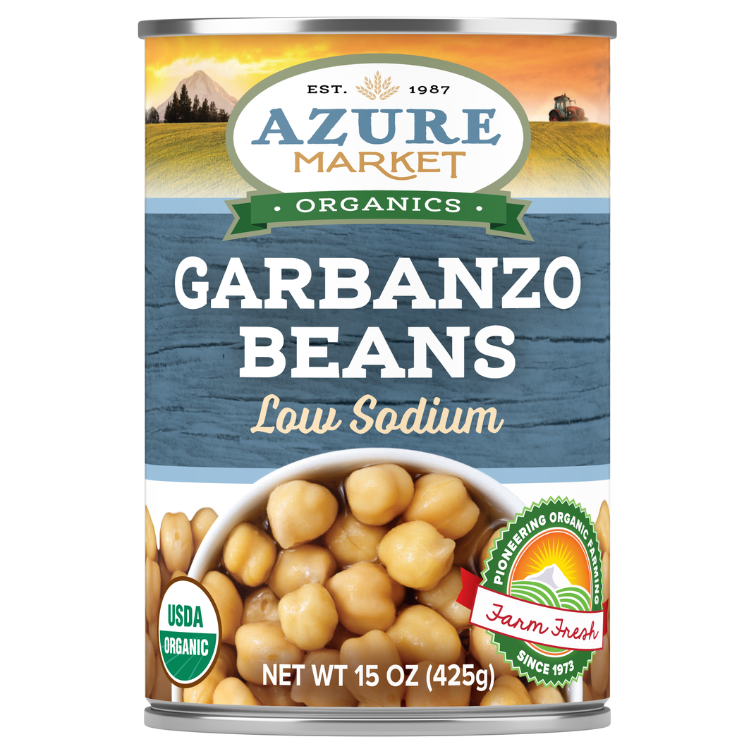 Azure Market Organics Garbanzo Beans, Low Sodium, Organic-15.5oz