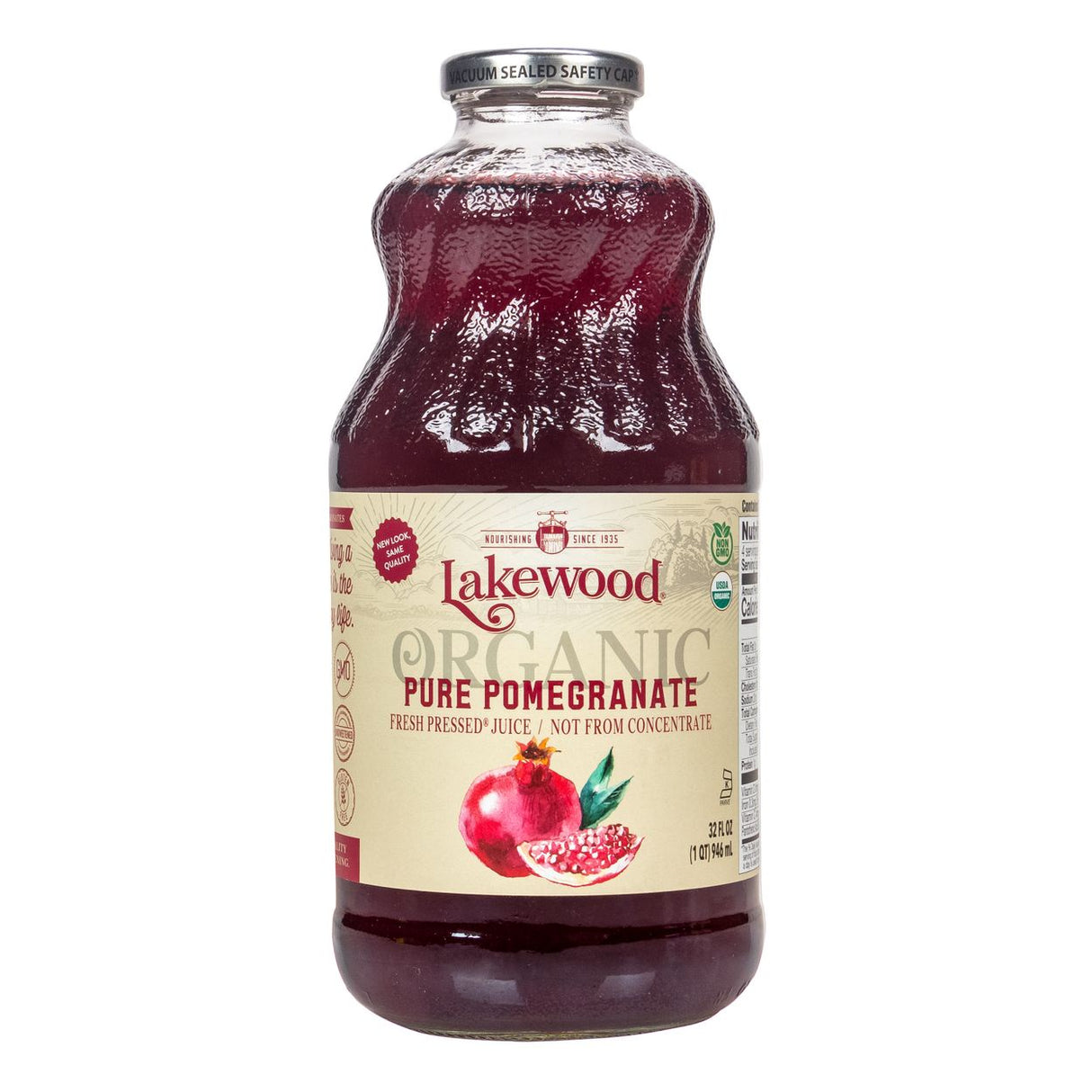 Lakewood Organic Juices Pomegranate Juice, Pure, Organic- 32 fl oz