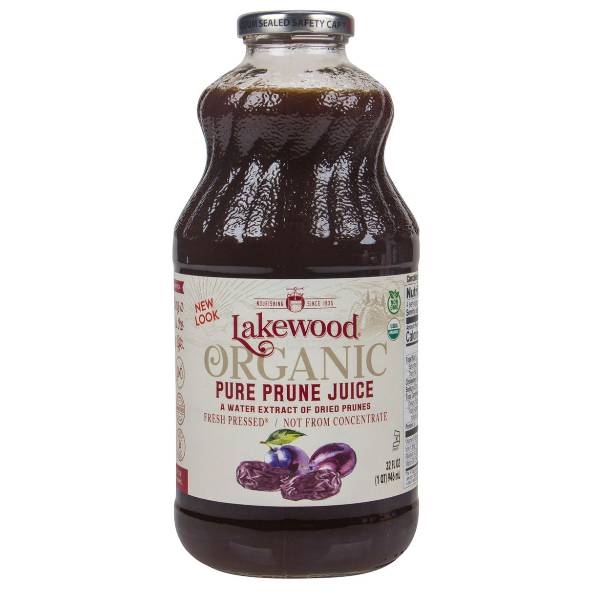 Lakewood Organic Juices Prune Juice, Pure, Organic- 32 fl oz