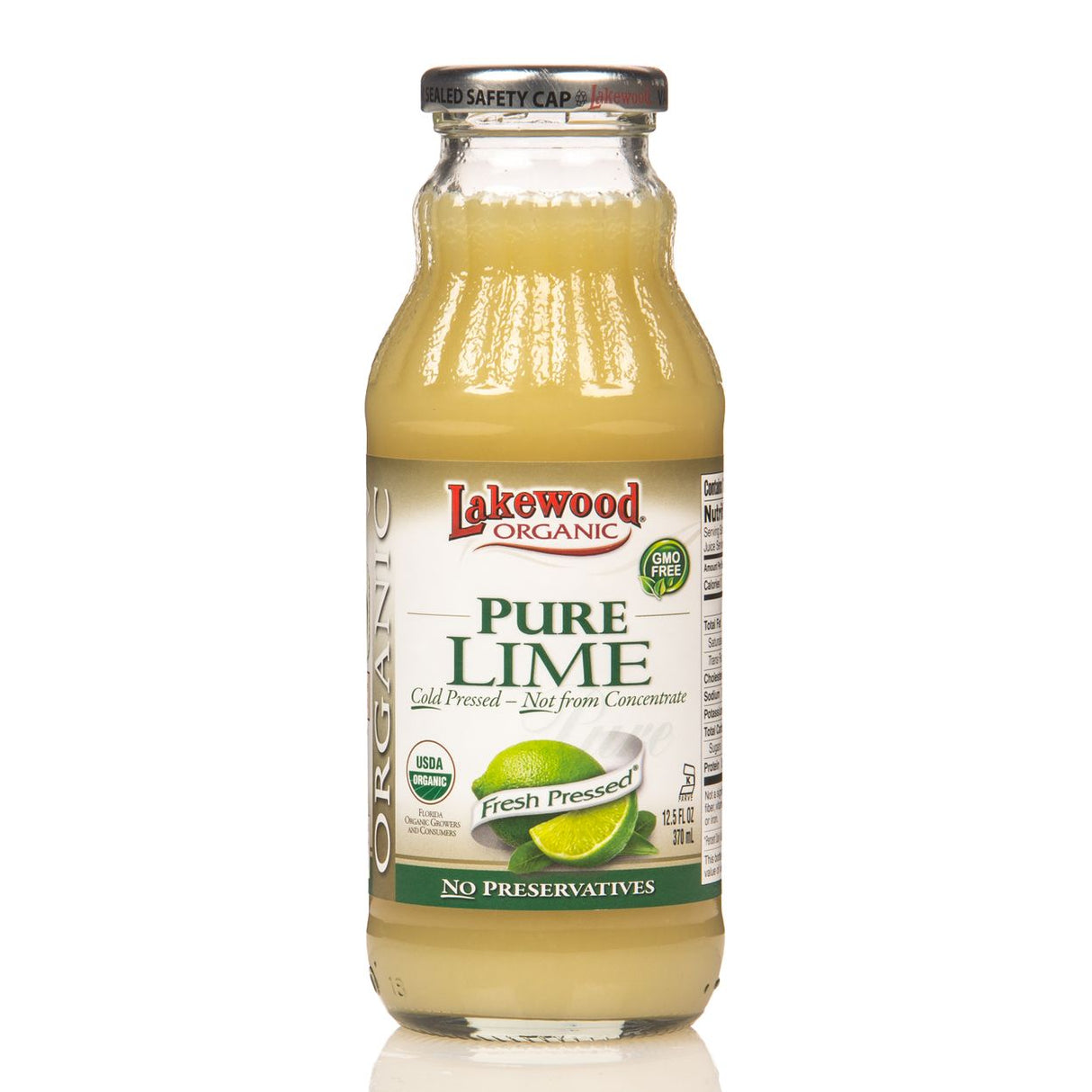 Lakewood Organic Juices Lime Juice, Pure, Organic-12.5floz