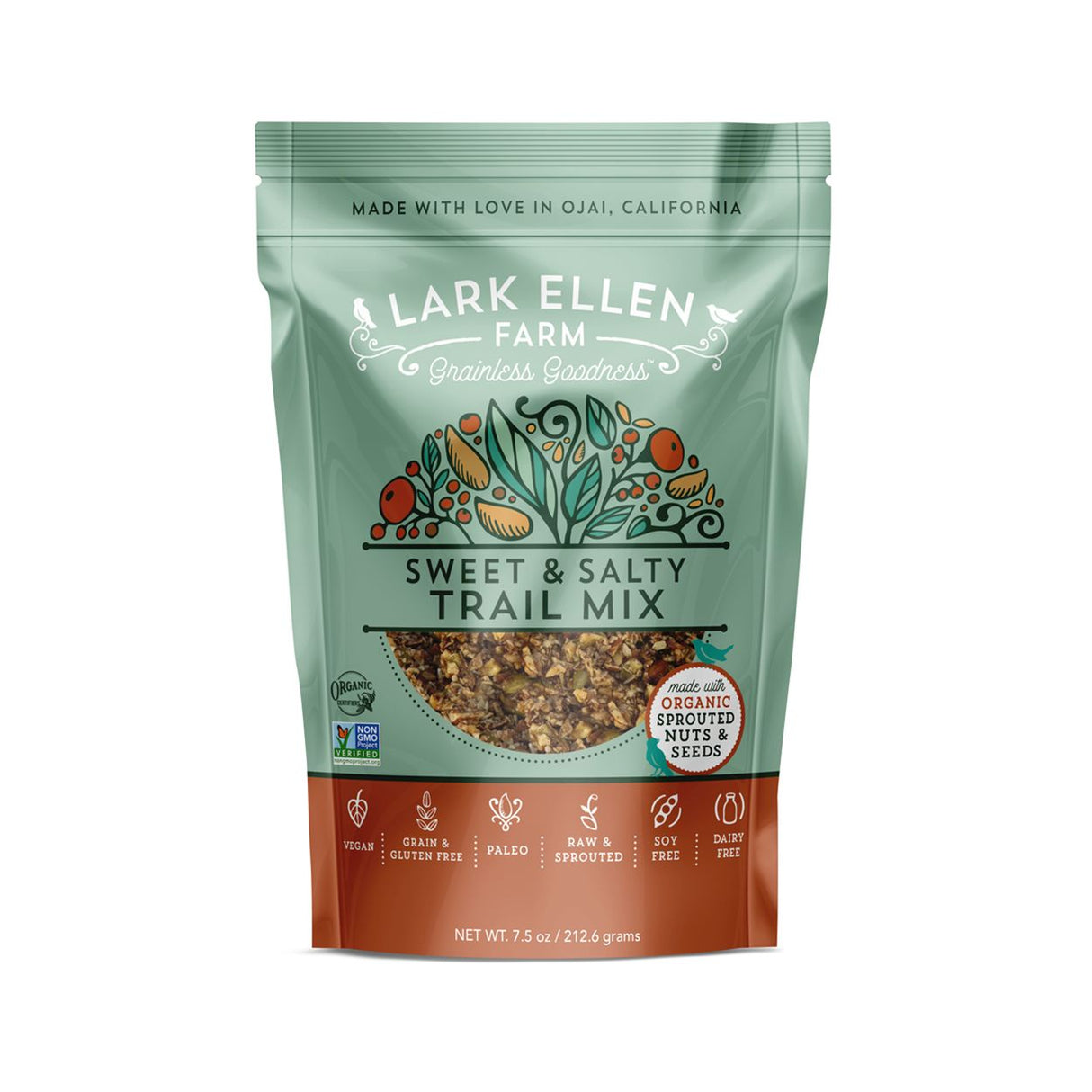 Lark Ellen Farm Trail Mix, Sweet & Salty, Grain Free, Organic-8oz