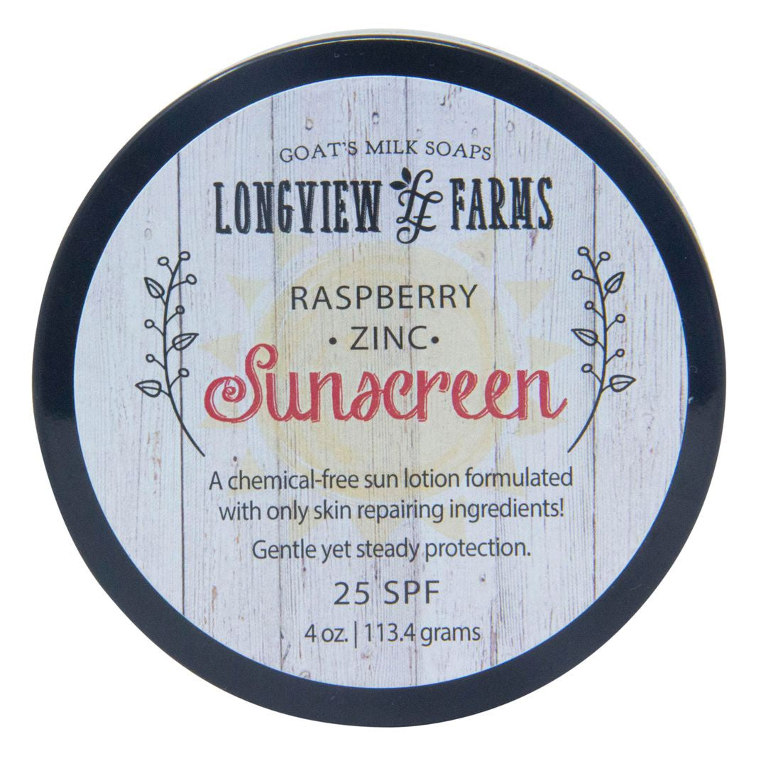 Longview Farms Raspberry Zinc Sunscreen- 4oz