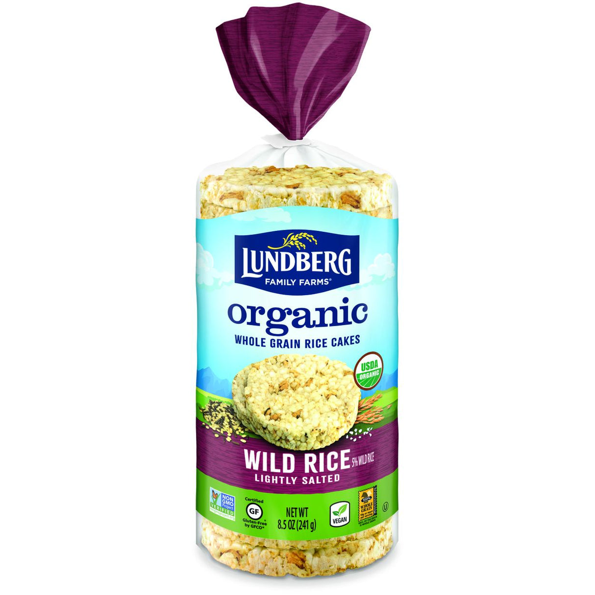 Lundberg Rice Cakes, Wild, Salted, Organic, Gluten Free- 8.5oz