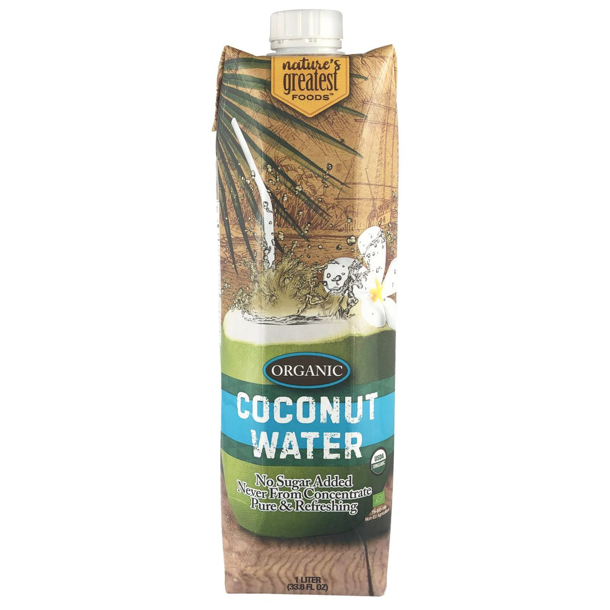 Nature's Greatest Foods Coconut Water, Organic- 33.8oz