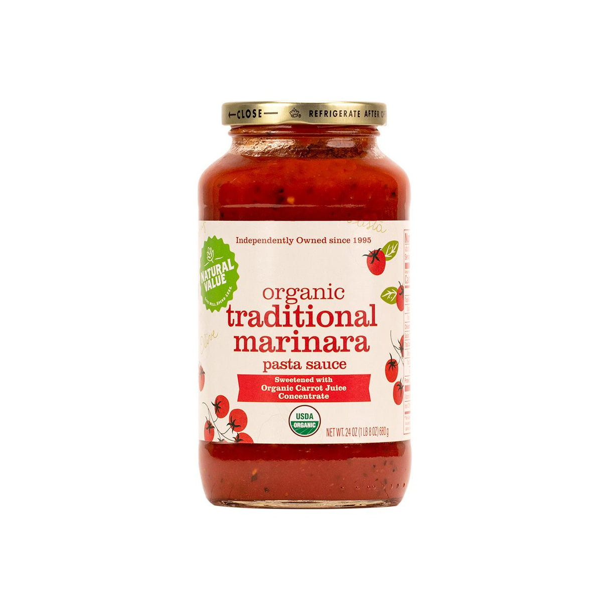 Natural Value Pasta Sauce Marinara, Organic 24oz