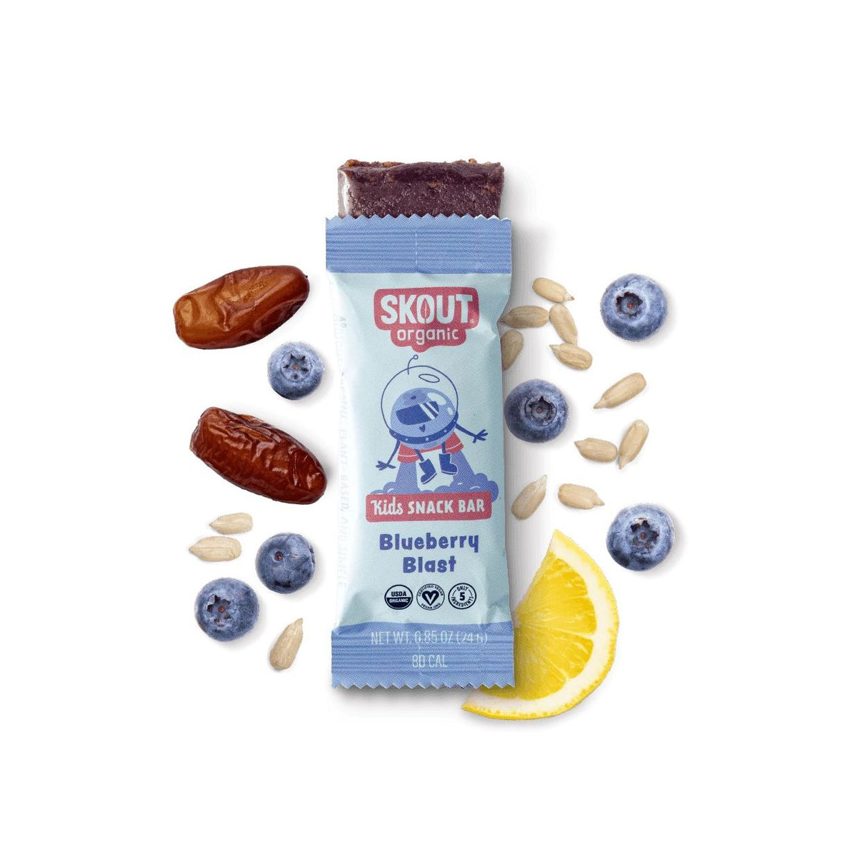 Skout Kids Bar, Blueberry Blast, Organic-6x 0.85oz