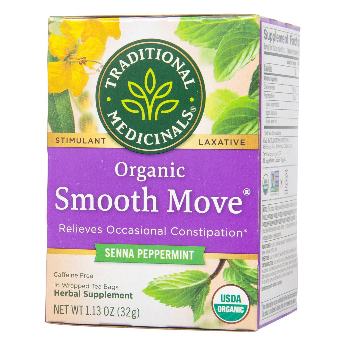 Traditional Medicinals Smooth Move Peppermint Tea, Organic-1 Box