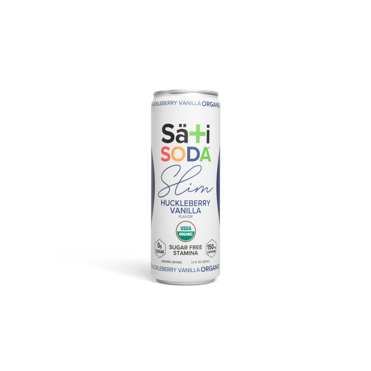 Sati Soda Slim Stamina Soda, Huckleberry Vanilla, Organic-12floz