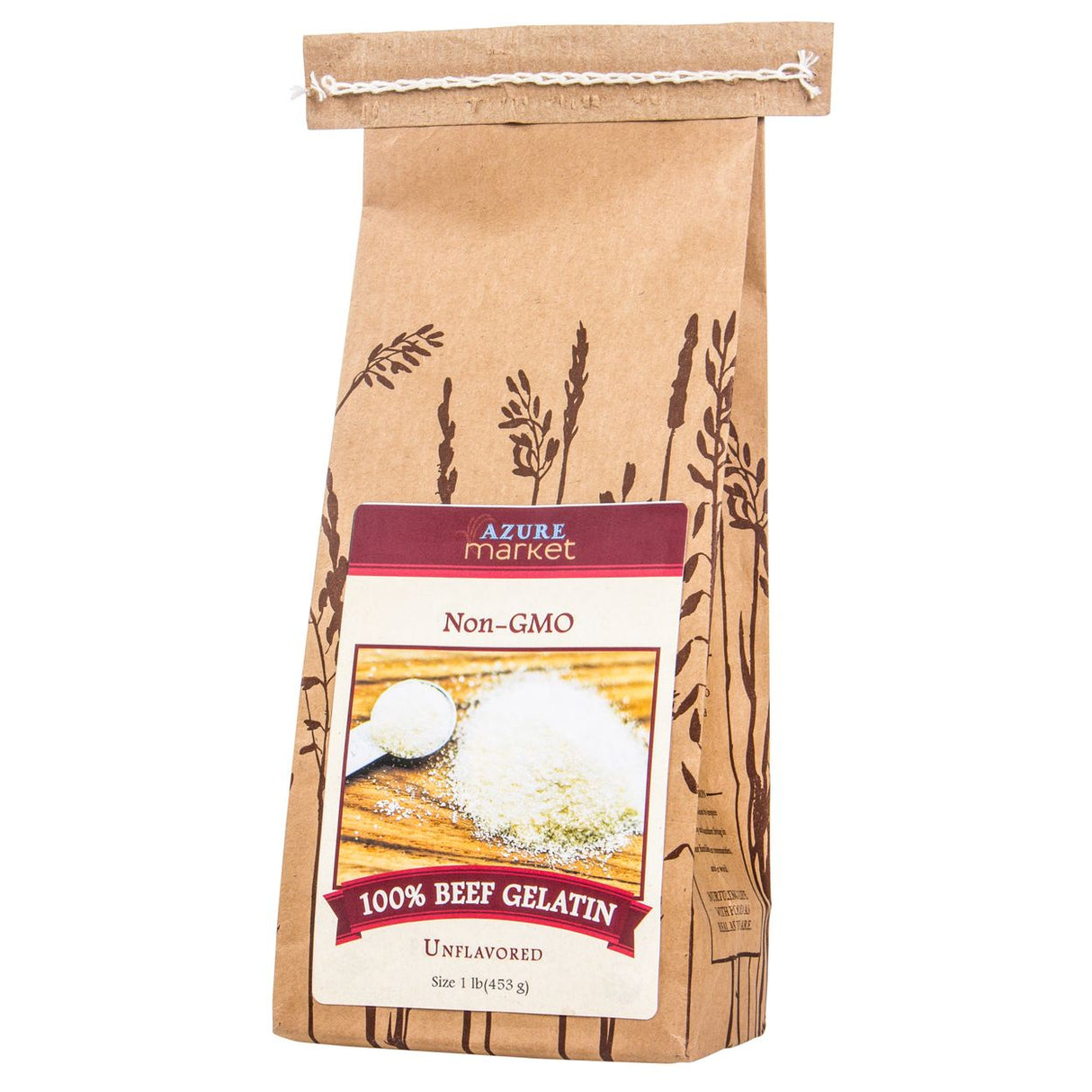 Azure Market Beef Gelatin 100%, Unflavored-1Lb