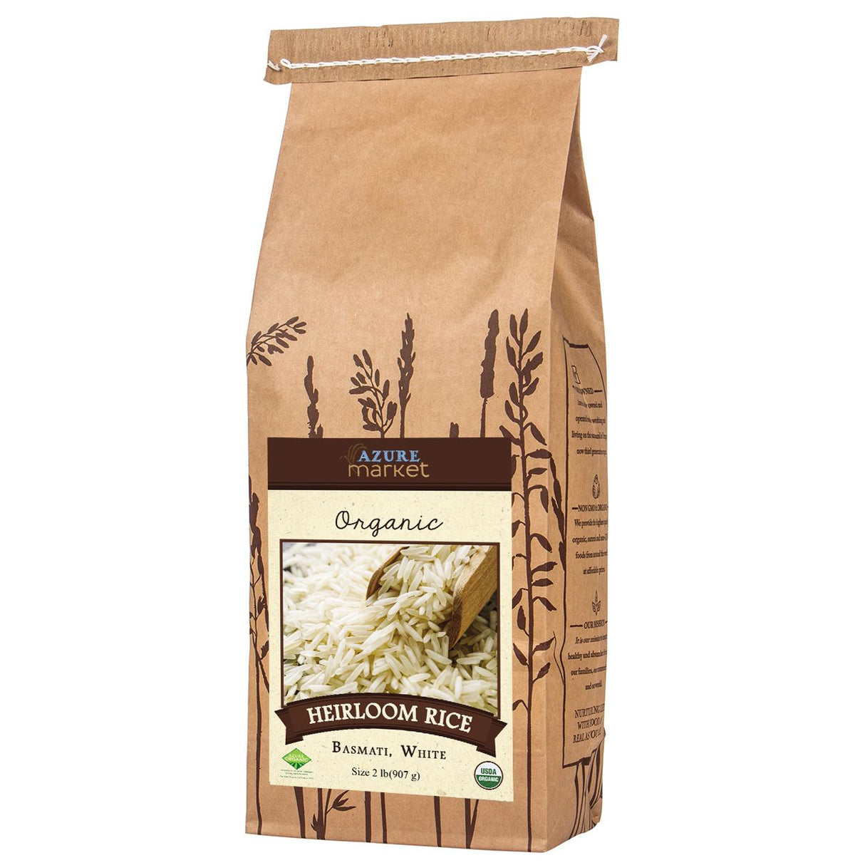 Azure Market Organics Rice, Heirloom Basmati White, Organic-2Lbs
