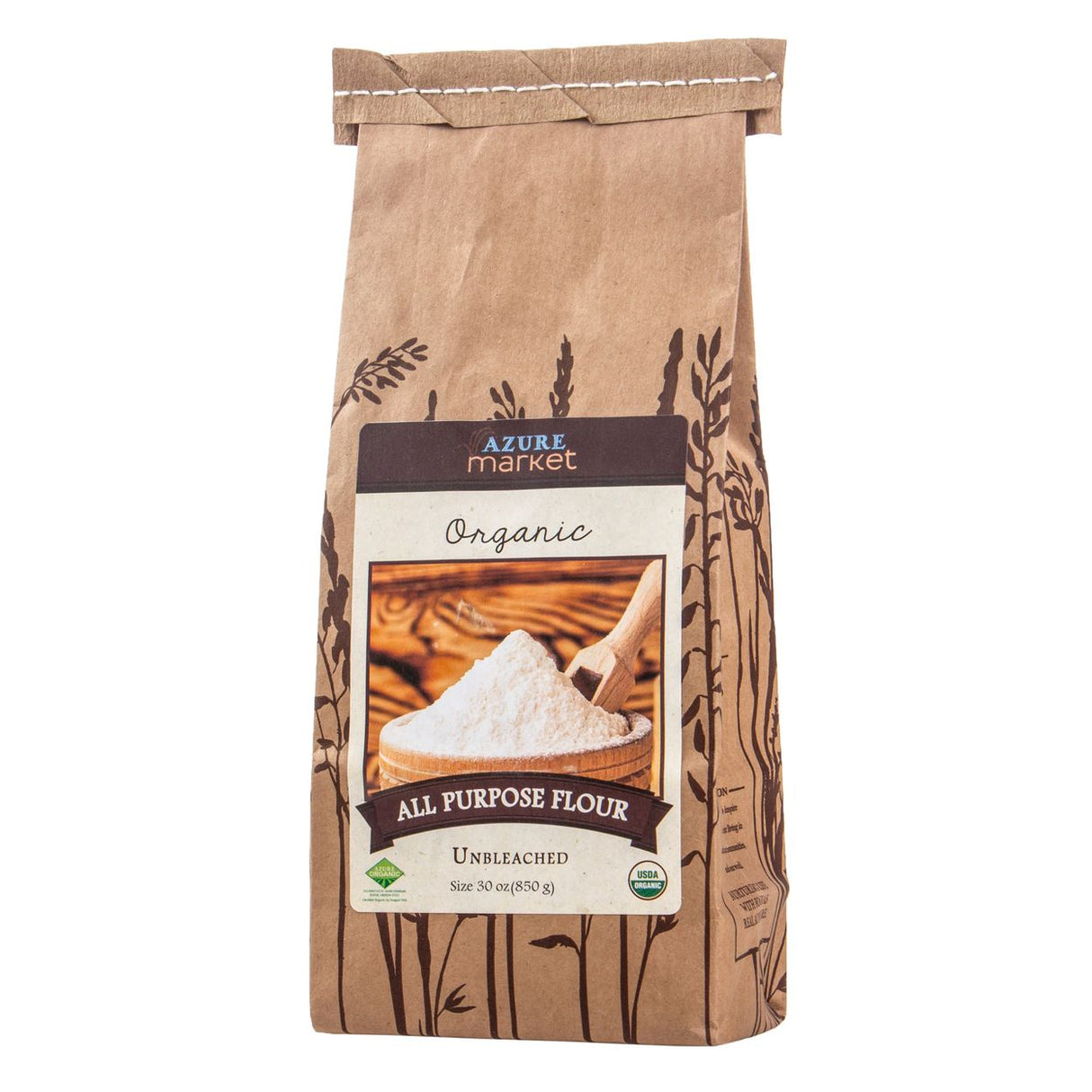 Azure Market Organics All Purpose Flour Unbleached, Organic-30oz