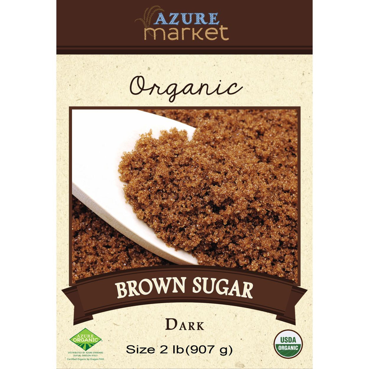 Azure Market Organics Brown Sugar, Dark, Organic-2Lb