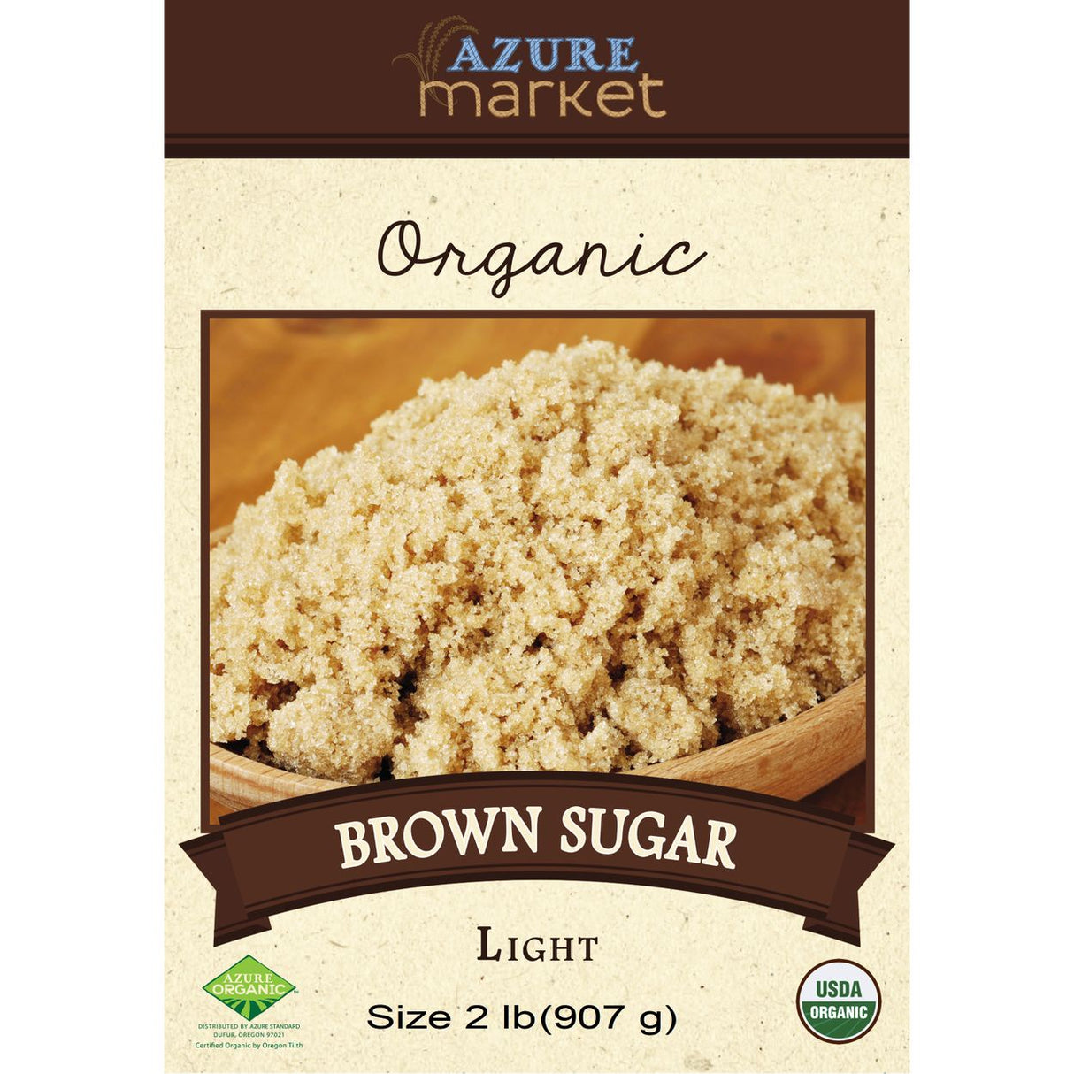 Azure Market Organics Brown Sugar, Light, Organic-2Lbs