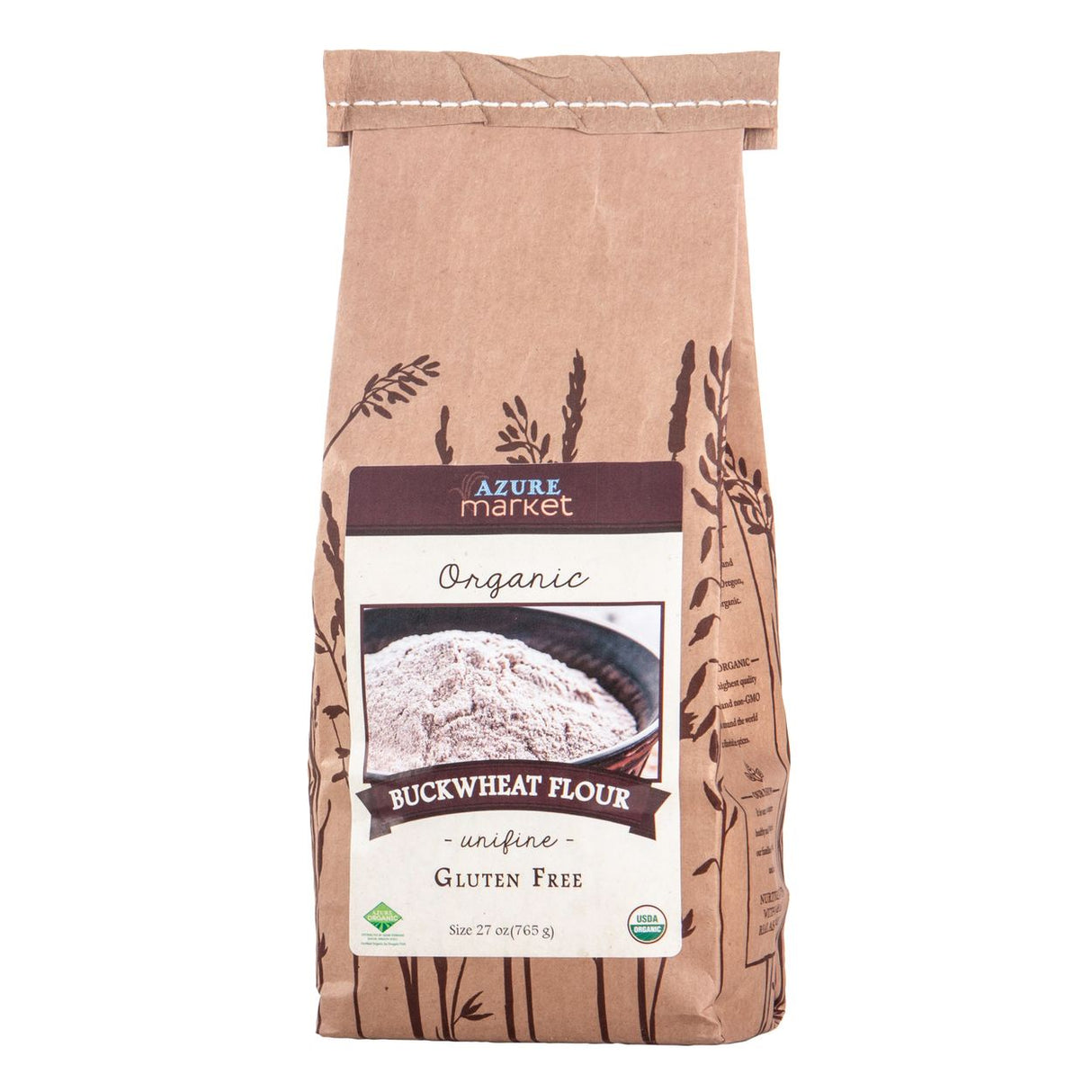Azure Market Organics Buckwheat Flour, (Unifine), GF, Organic-27oz