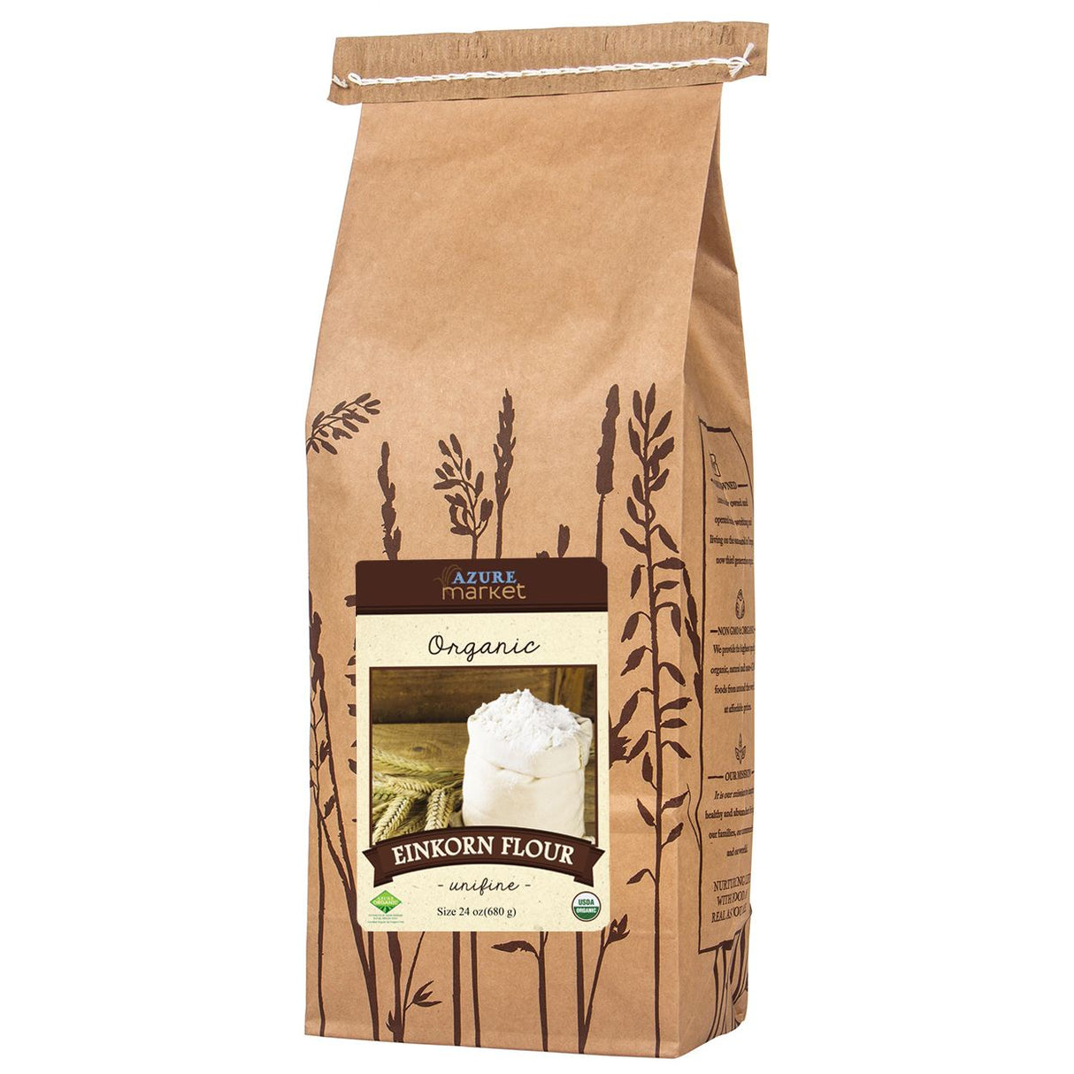 Azure Market Organics Einkorn Flour (Unifine), Organic-24oz