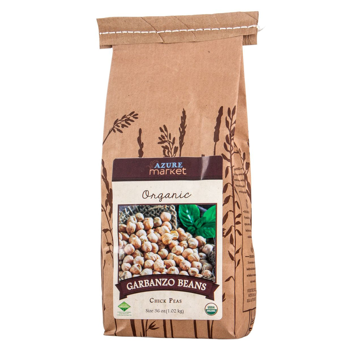Azure Market Organics Garbanzo Beans, (Chick Peas), Organic-36oz