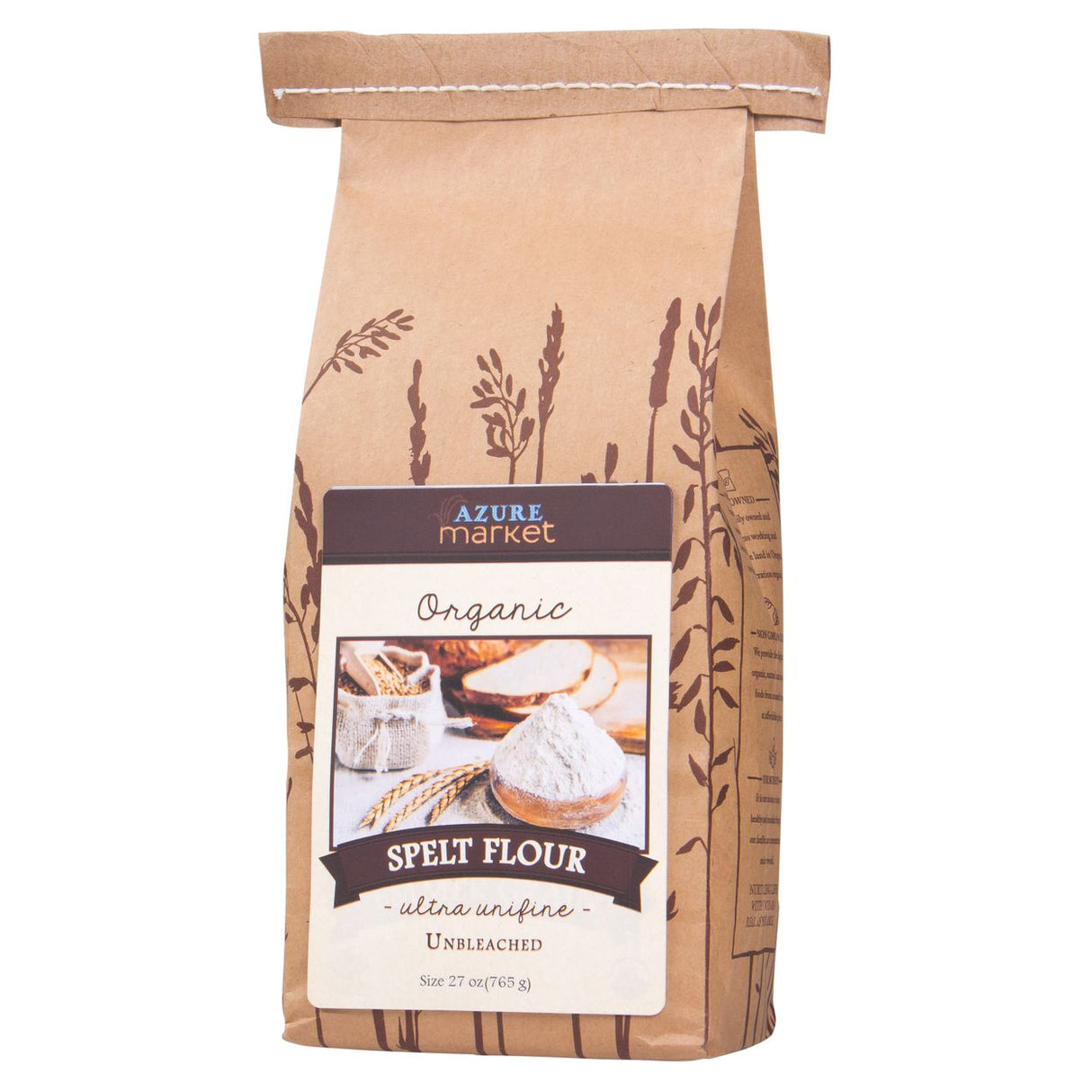 Azure Market Organics Spelt Flour White, Ultra-Unifine Unbleached, Organic-27oz