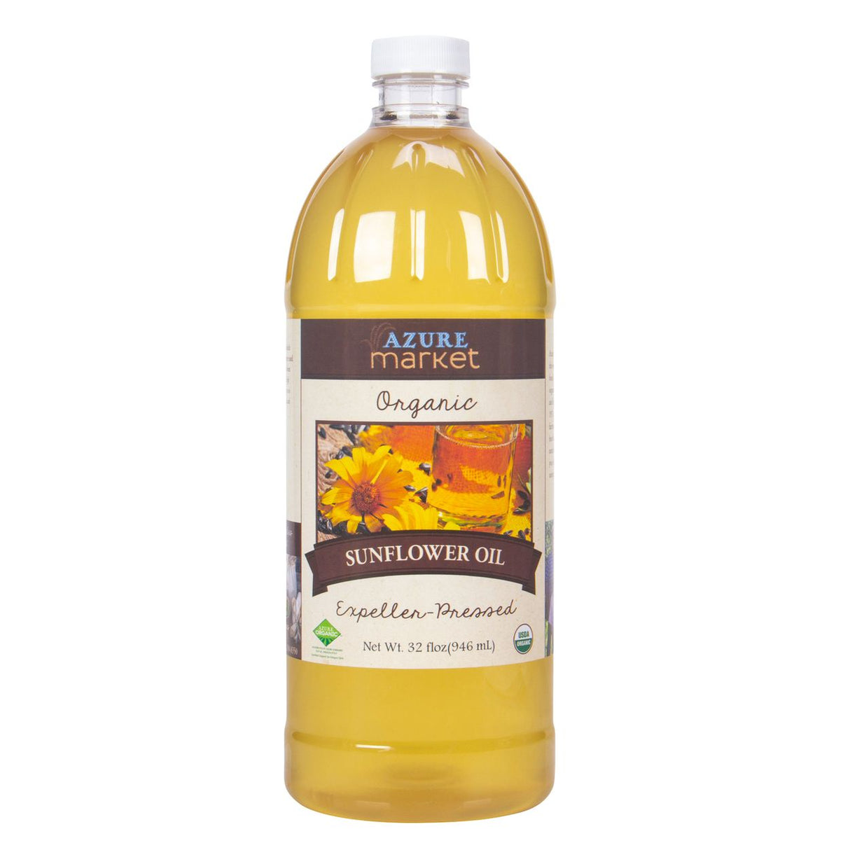 Azure Market Organics Sunflower Oil, Expeller Pressed, Organic-32floz