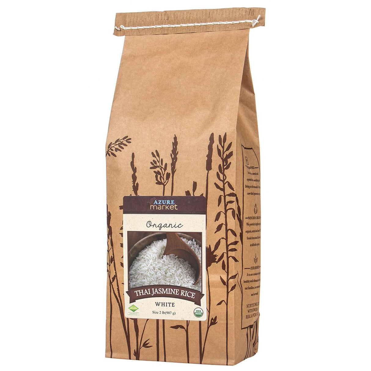 Azure Market Organics Rice, Thai Jasmine White, Organic-2Lbs