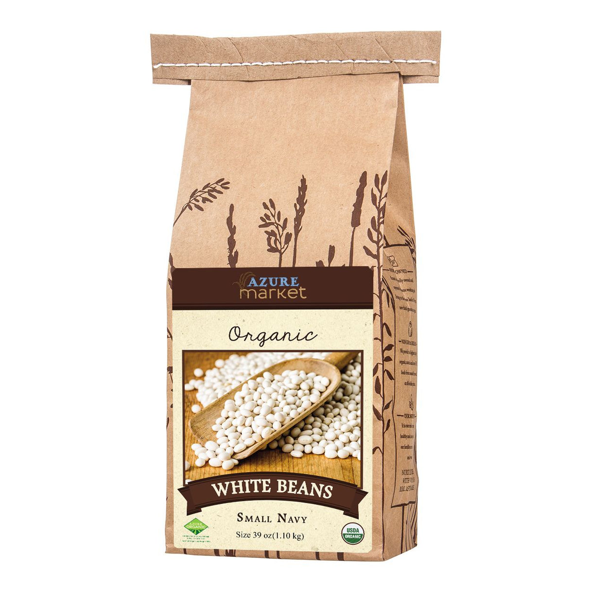 Azure Market Organics White Beans, Small, Navy, Organic-39oz