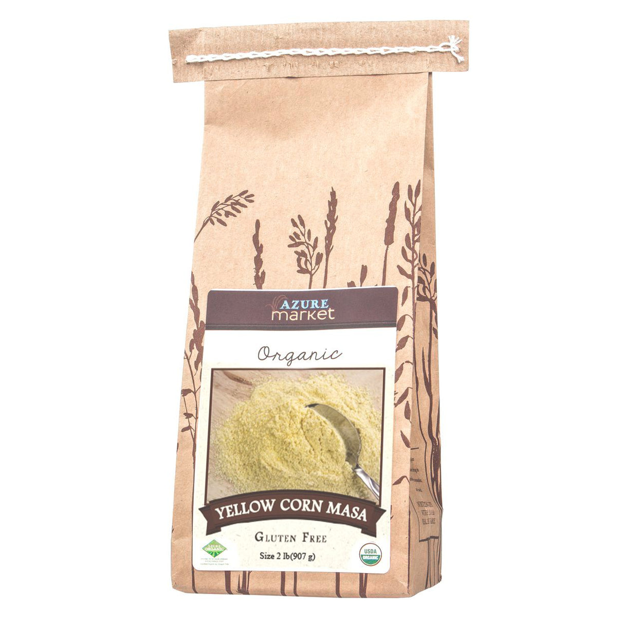 Azure Market Organics Yellow Corn Masa Flour Medium, Organic-1.5Lbs
