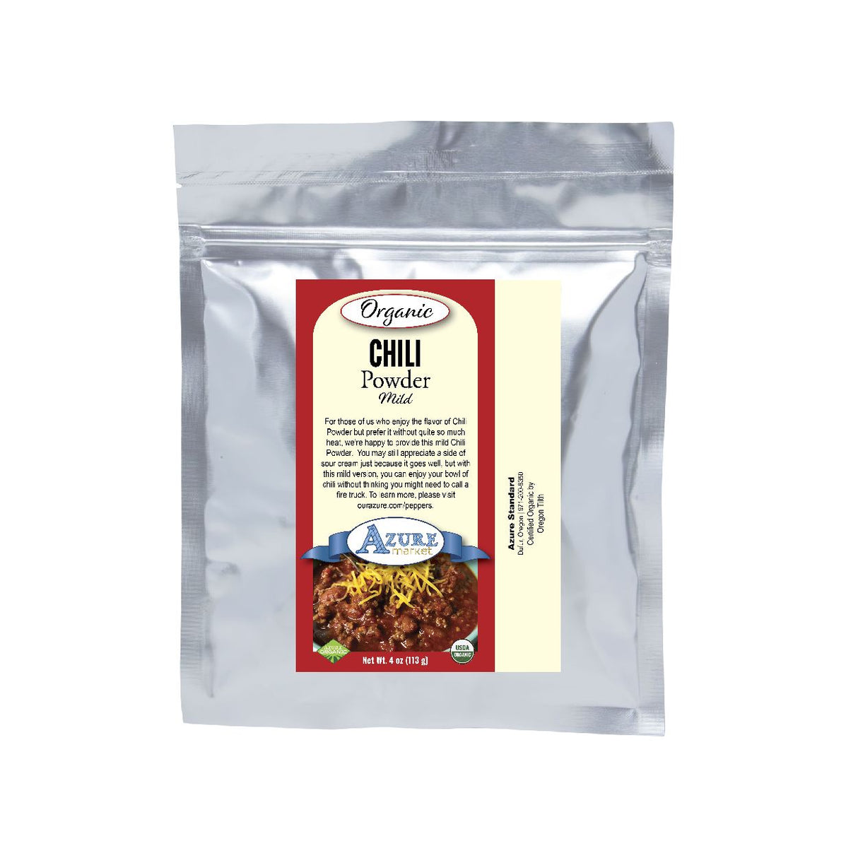 Azure Market Organics Chili Powder, Mild, Organic- 4oz