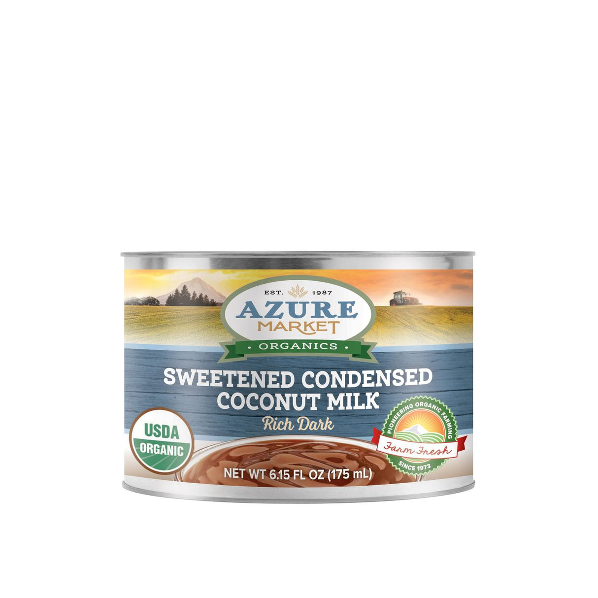 Azure Market Organics Sweetened Condensed Coconut Milk, Rich Dark (with coconut syrup), No Guar, Organic-6.15 fl oz