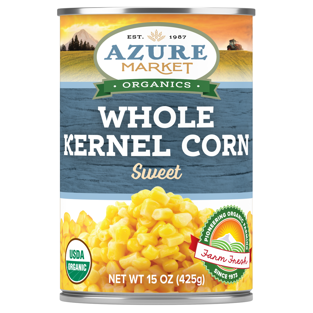 Azure Market Organics Whole Kernel Corn, Organic-15ozz
