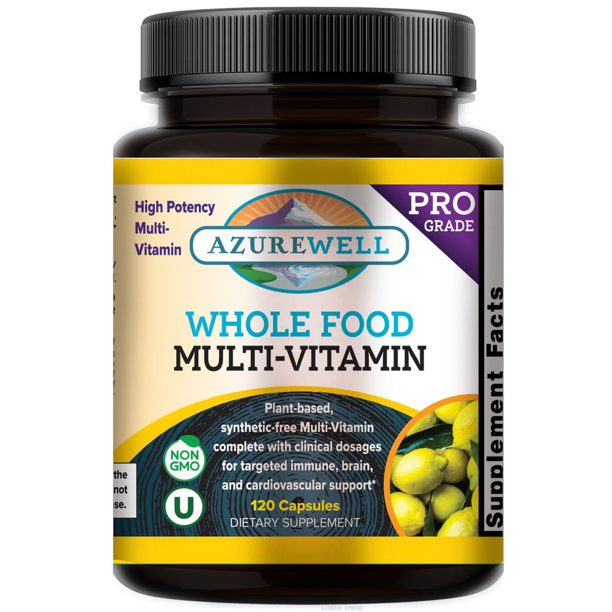 AzureWell Whole Food Multi-Vitamin (120 Caps)