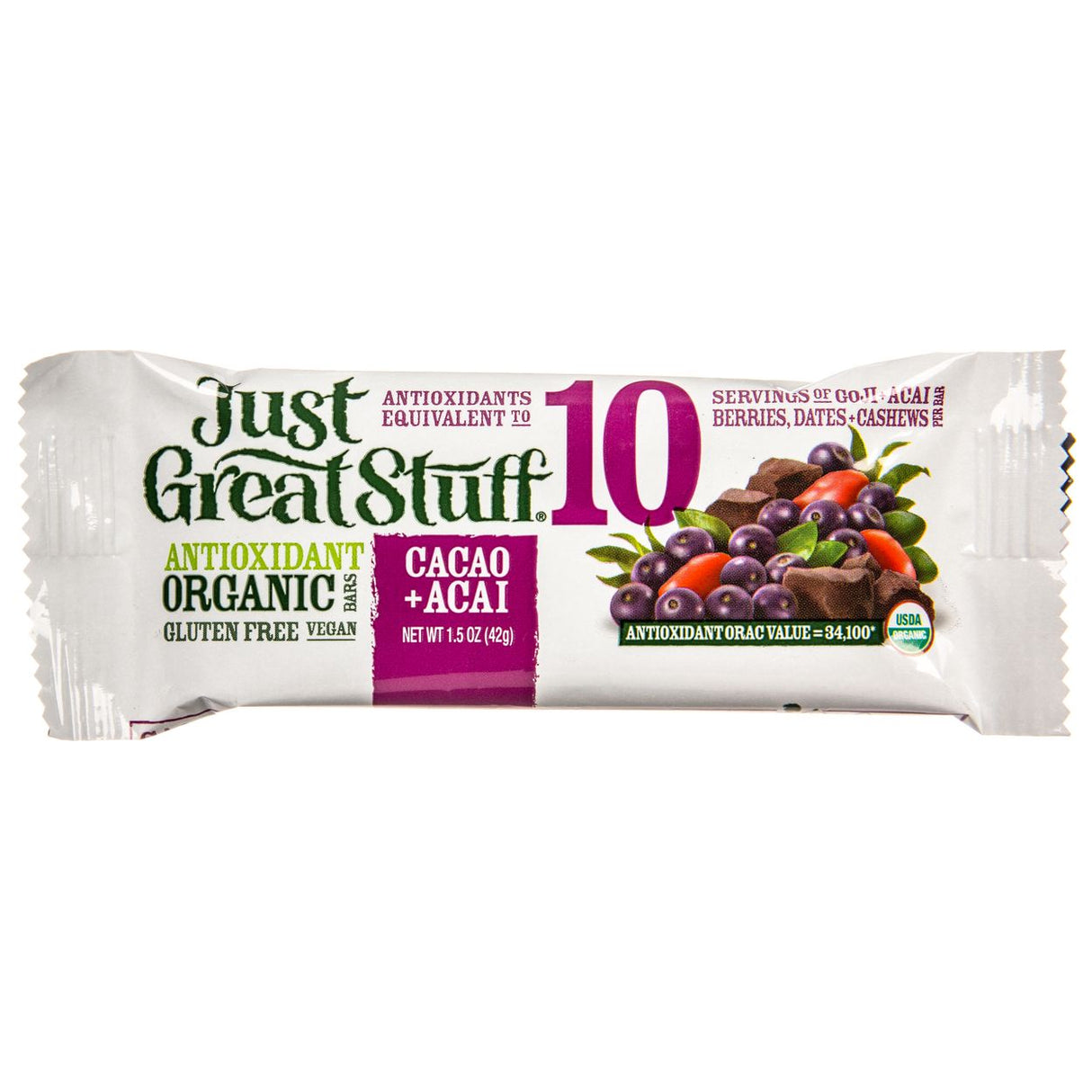 Betty Lou's Cacao Acai Bar, Organic-1x1.5oz