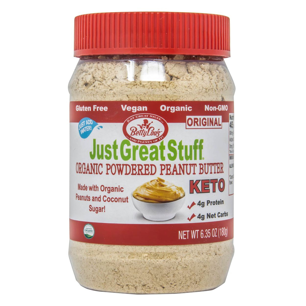 Betty Lou's Powdered Peanut Butter, Organic, GF-6.35oz