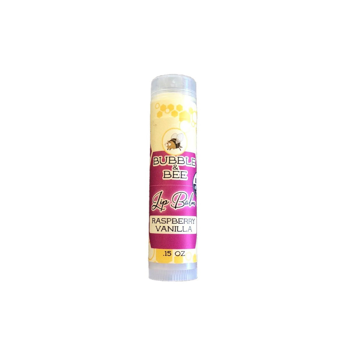Bubble & Bee Organics Lip Balm, Raspberry Vanilla, Organic-1 tube