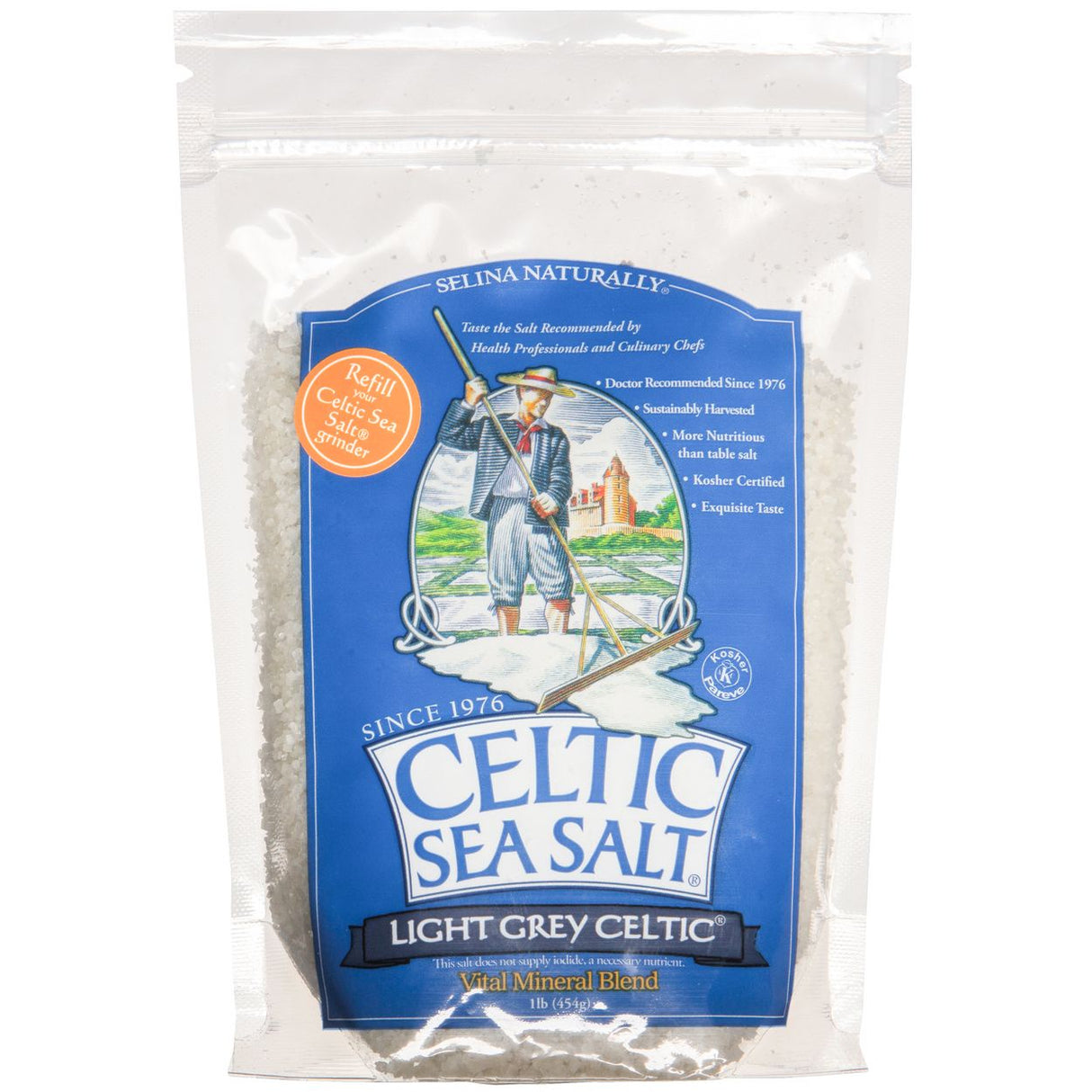 Celtic Sea Salt Celtic Sea Salt Crystals, Light Grey-1Lb