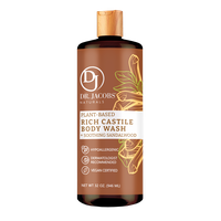 Dr. Jacobs Naturals Castile Body Wash, Plant Based, Sandalwood-32oz