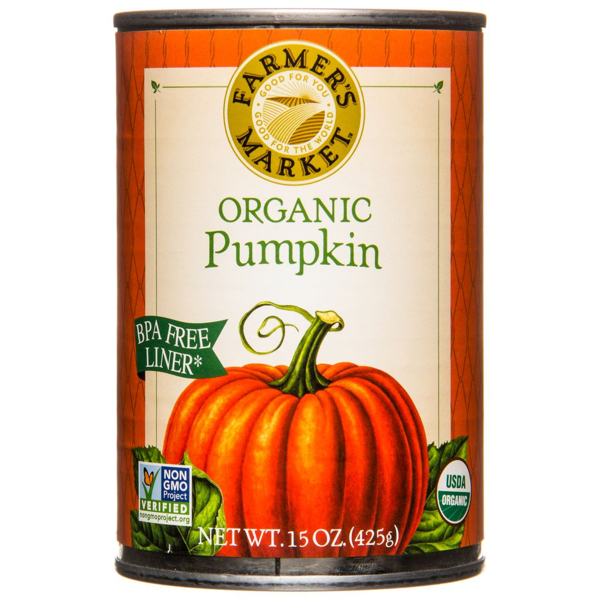 Farmer's Market Pumpkin, Canned, Organic-15oz