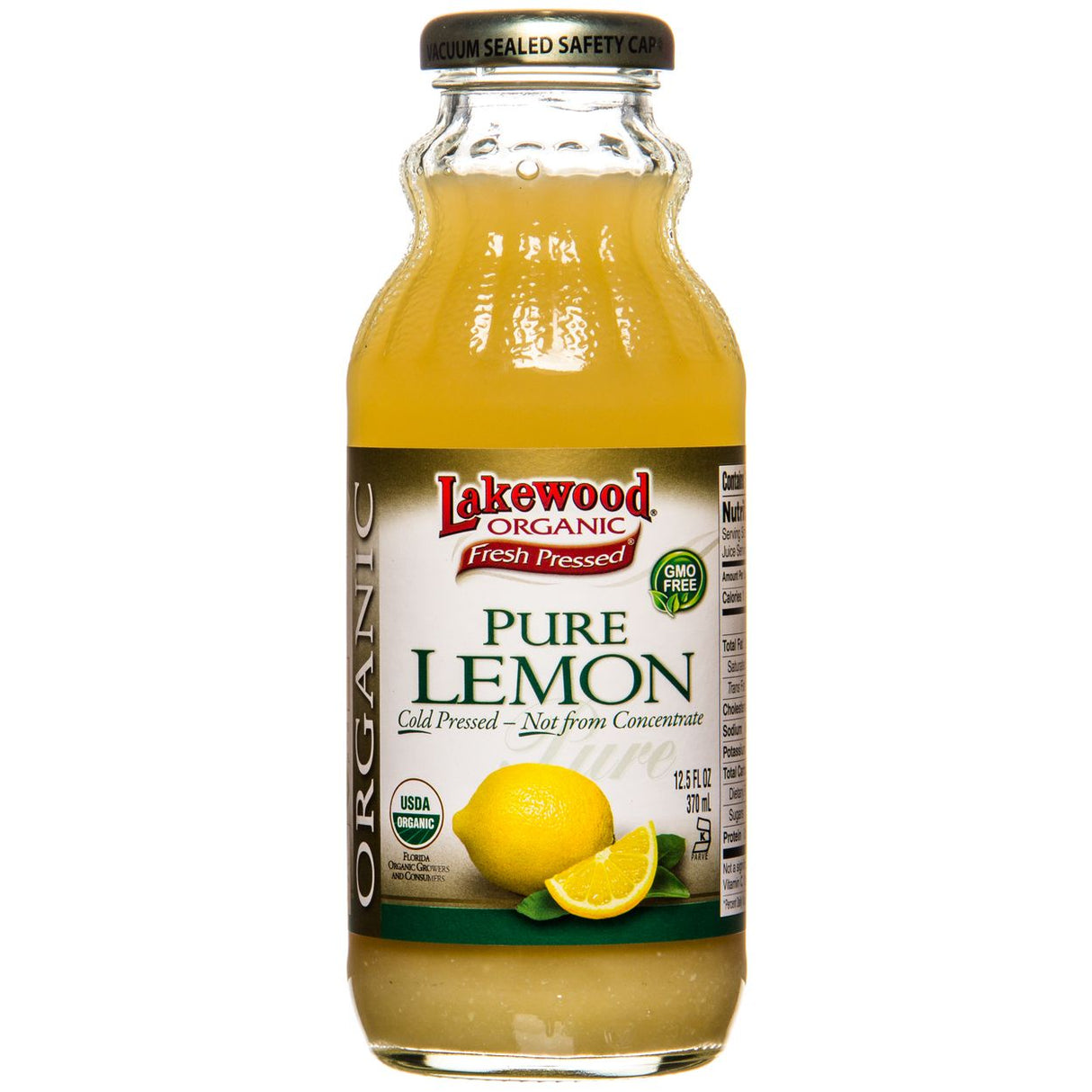Lakewood Organic Juices Lemon Juice, Pure, Organic-12.5oz