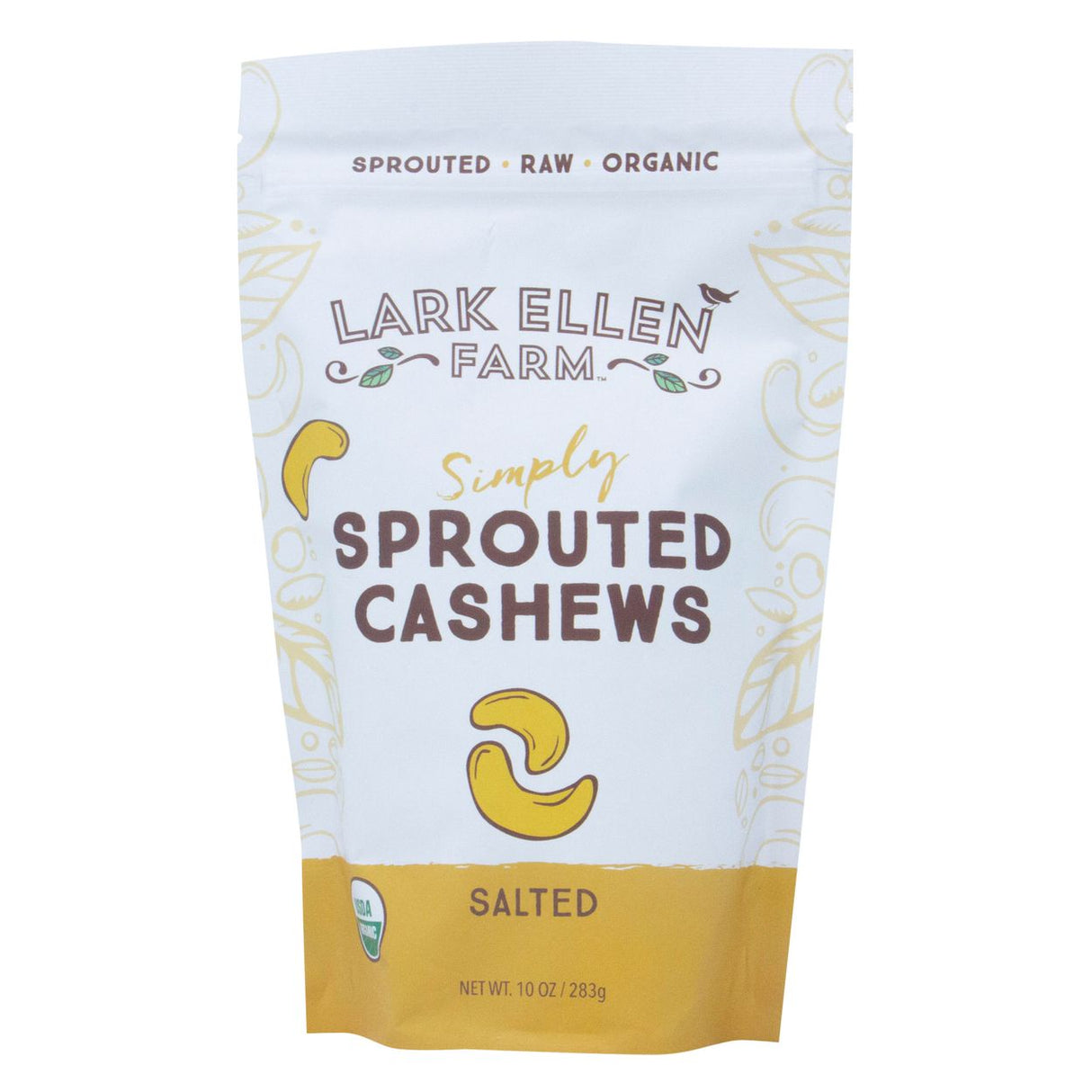 Lark Ellen Farm Cashews, Salted, Sprouted, Organic- 10 oz