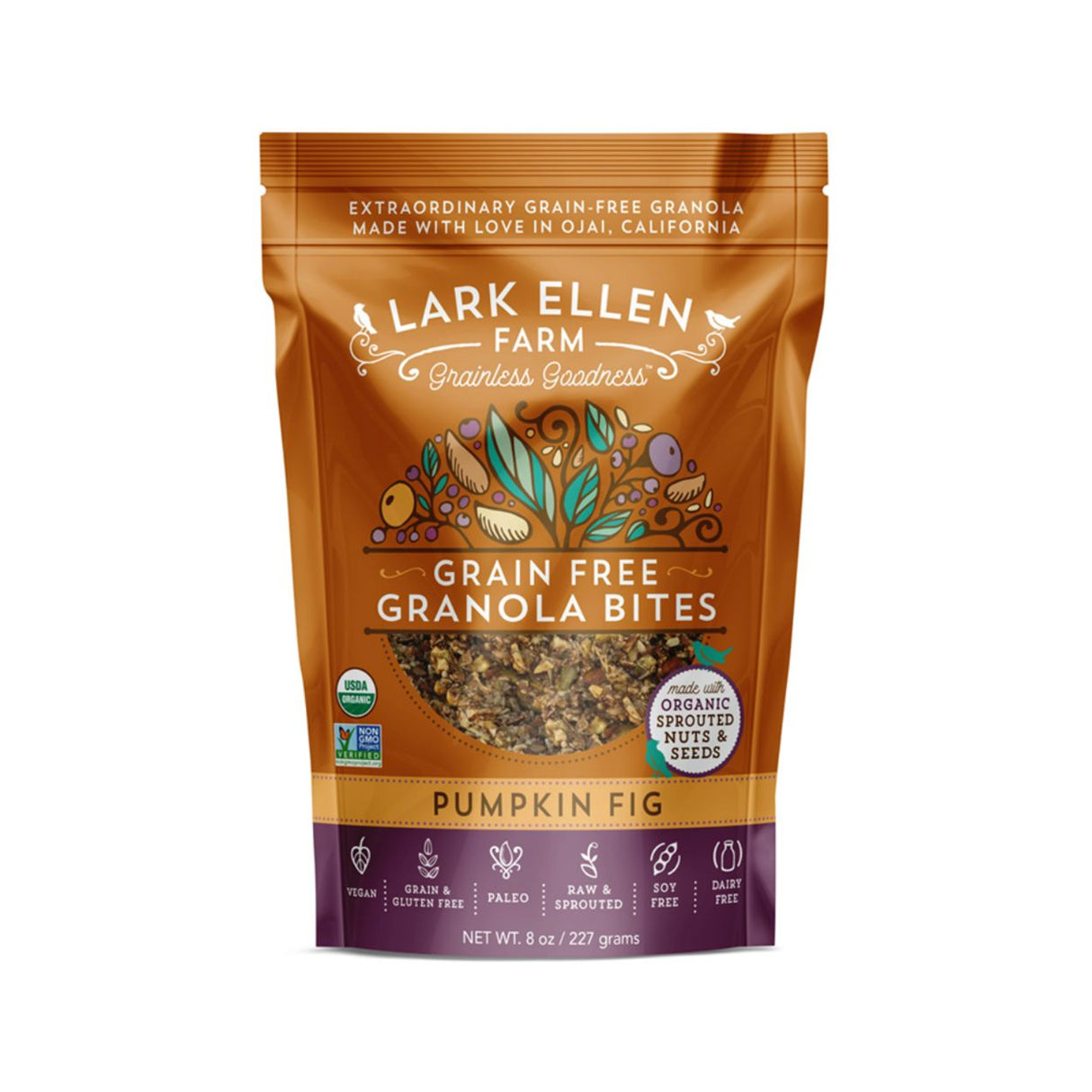 Lark Ellen Farm Granola Bites, Pumpkin Fig, Grain Free, Organic-8oz