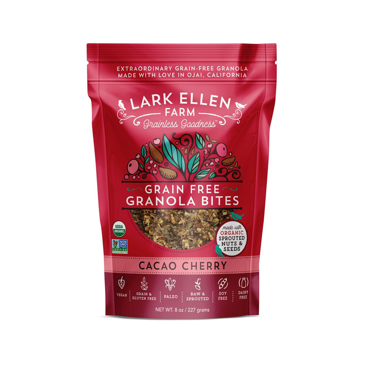 Lark Ellen Farm Granola Bites, Cacao Cherry, Grain Free, Organic-8oz